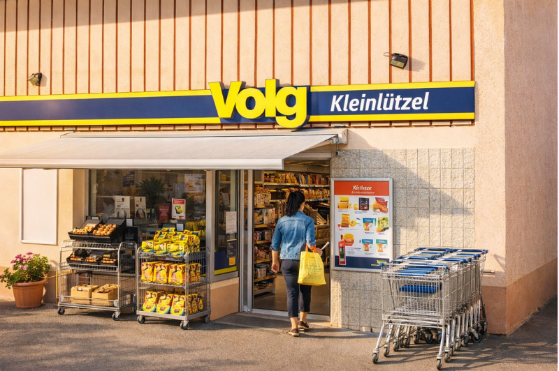 Eingang des Volg in Kleinlützel